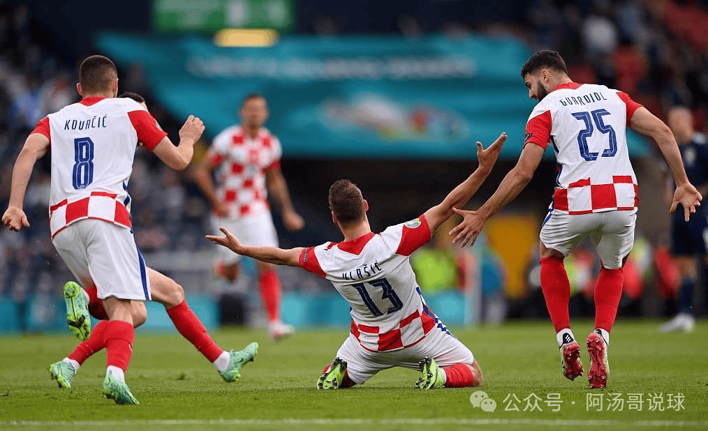 克罗地亚队与苏格兰队将在比赛中争夺胜利